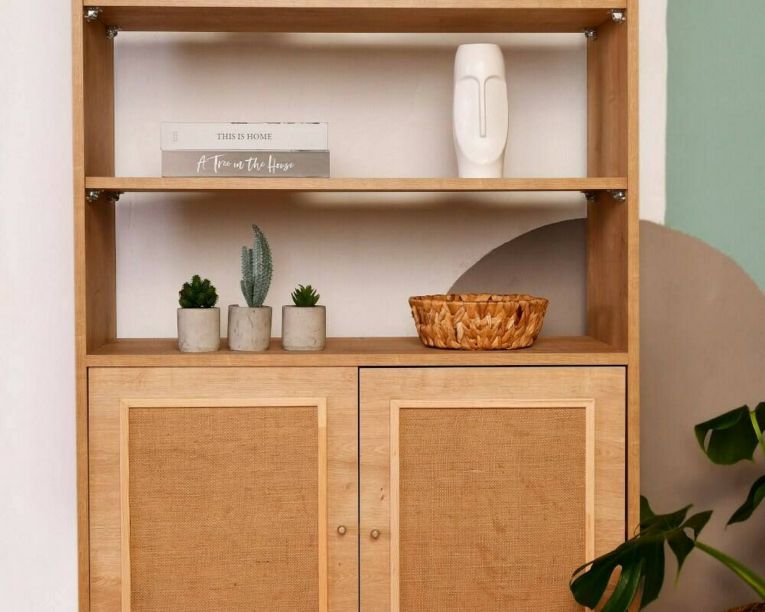 Libreria 2 ante quercia 90x110h cm - Suva