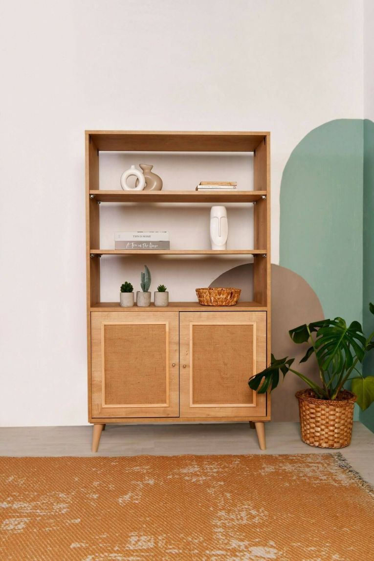 Libreria 2 ante quercia 90x110h cm - Suva