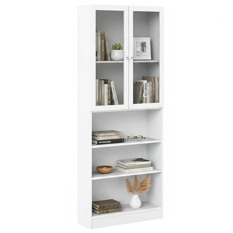 Libreria 2 ante vetro bianca 79x203h cm - Chedeng