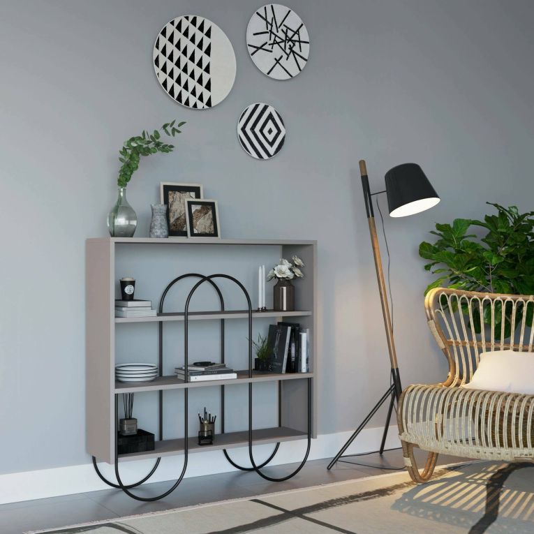 Libreria 2 ripiani grigia 96x99h cm - Otis