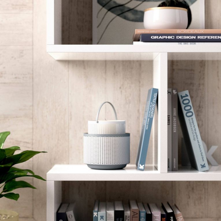 Libreria 3 ripiani bianca lucida 110x96h cm - Acsidol