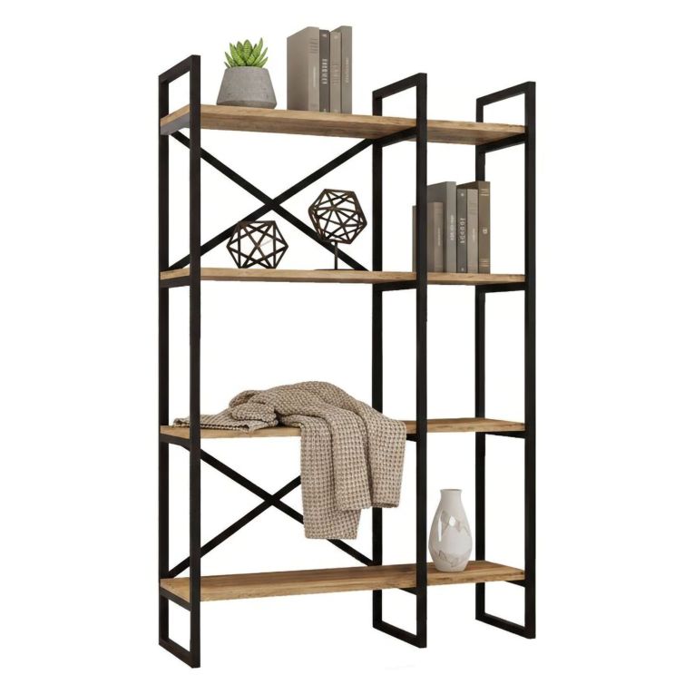 Libreria 4 ripiani quercia 87x138h cm - Desire
