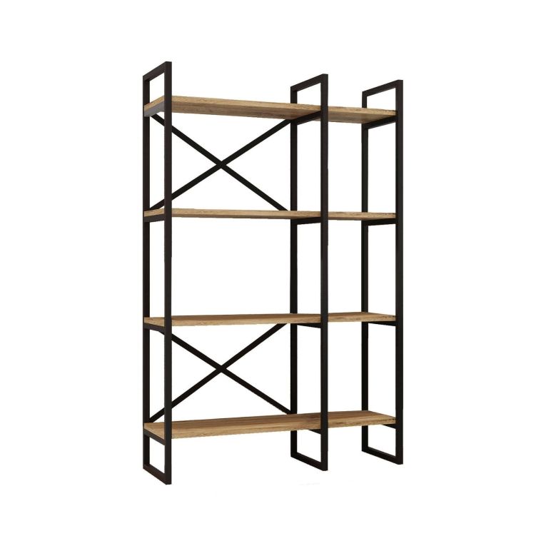 Libreria 4 ripiani quercia 87x138h cm - Desire