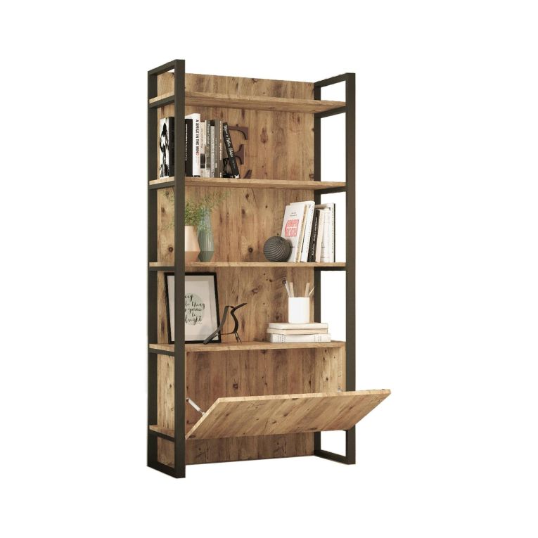 Libreria 4 ripiani quercia 90x180h cm - Georges