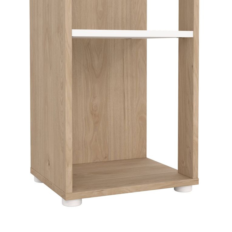 Libreria 4 ripiani rovere e bianca 40x204h cm - Baaz