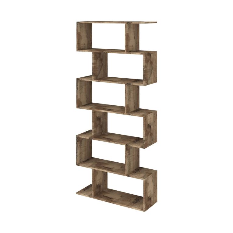 Libreria 5 ripiani acero 80x192h cm - Alowha