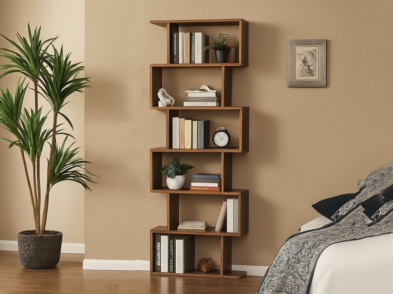 Libreria 5 ripiani acero 80x192h cm - Alowha