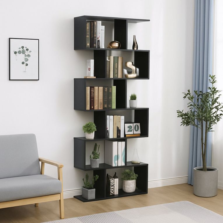 Libreria 5 ripiani ardesia 80x192h cm - Alowha