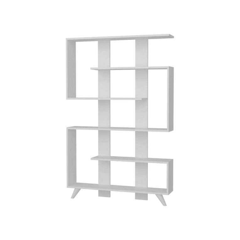 Libreria 5 ripiani bianca 120x162h cm - Spodumene
