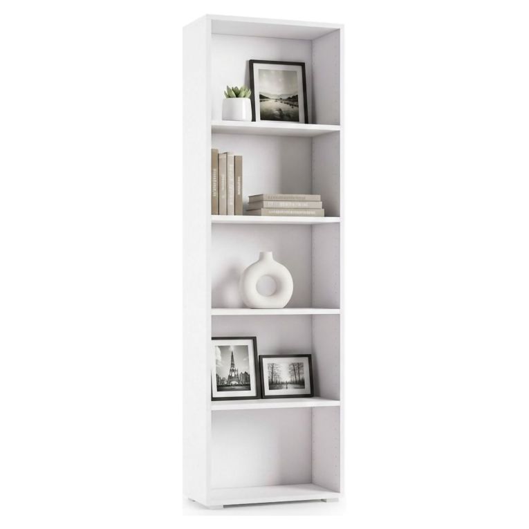 Libreria 5 ripiani bianca 60x195h cm - Allevien