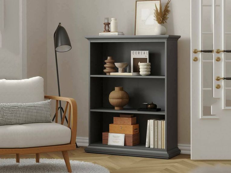 Libreria 5 ripiani grigia 96x125h cm - Liguria