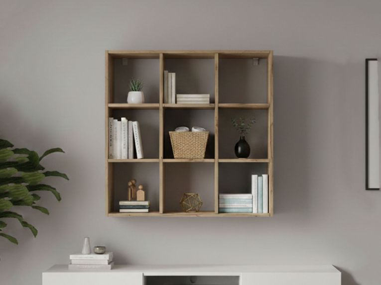 Libreria 6 ripiani rovere 90x90h cm - Acquaro