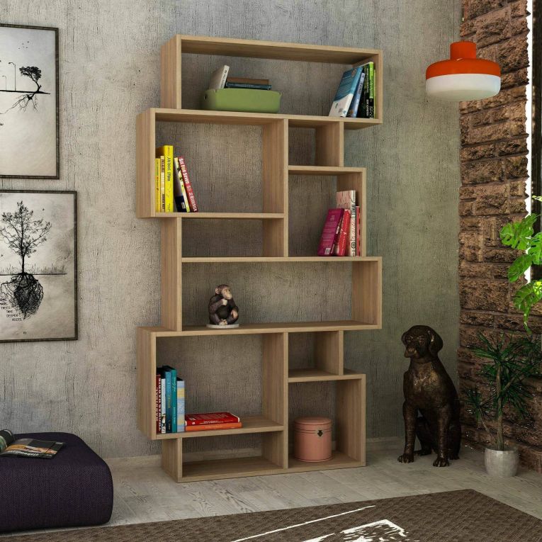 Libreria 8 ripiani quercia 96x169h cm - Casimira