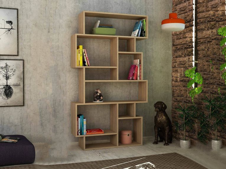 Libreria 8 ripiani quercia 96x169h cm - Casimira