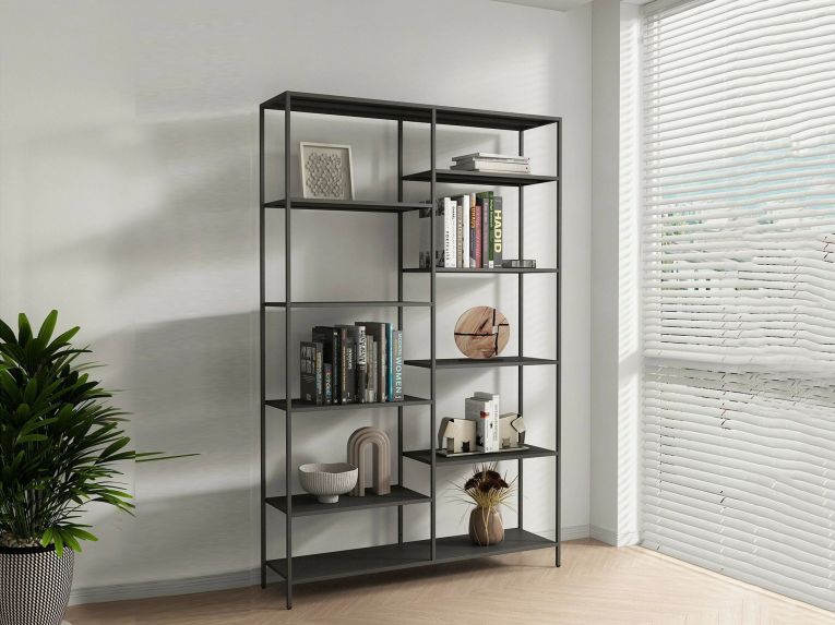 Libreria 9 ripiani ardesia 120x188h cm - Dorgali