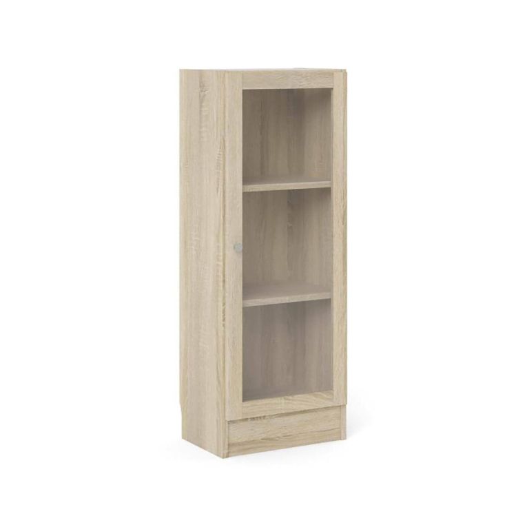 Libreria Alexiane, Scaffale da ufficio, Mobile portalibri, Biblioteca, 28x41 h107 cm, Quercia