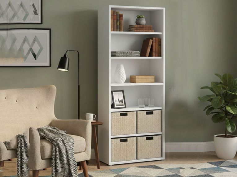Libreria alta bianca 89x221h cm - Armon