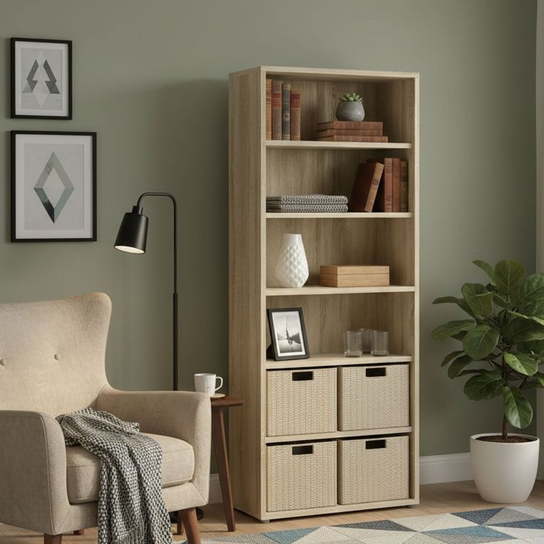 Libreria alta in legno 89x221h cm - Armon