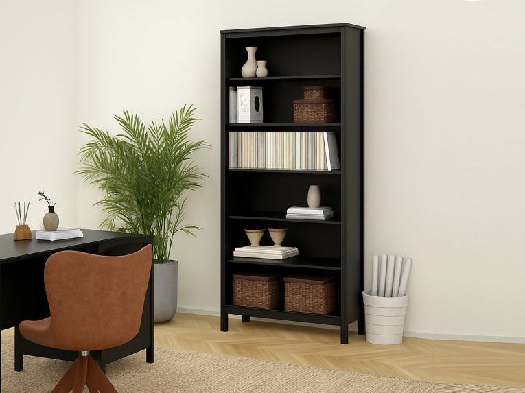 Libreria alta nera 78x199h cm - Sinlaku