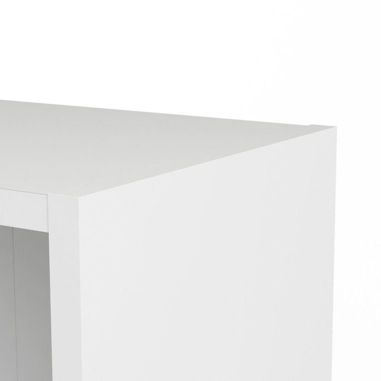 Libreria Anastasie, Scaffale da ufficio, Mobile portalibri, Biblioteca, 28x79 h203 cm, Bianco