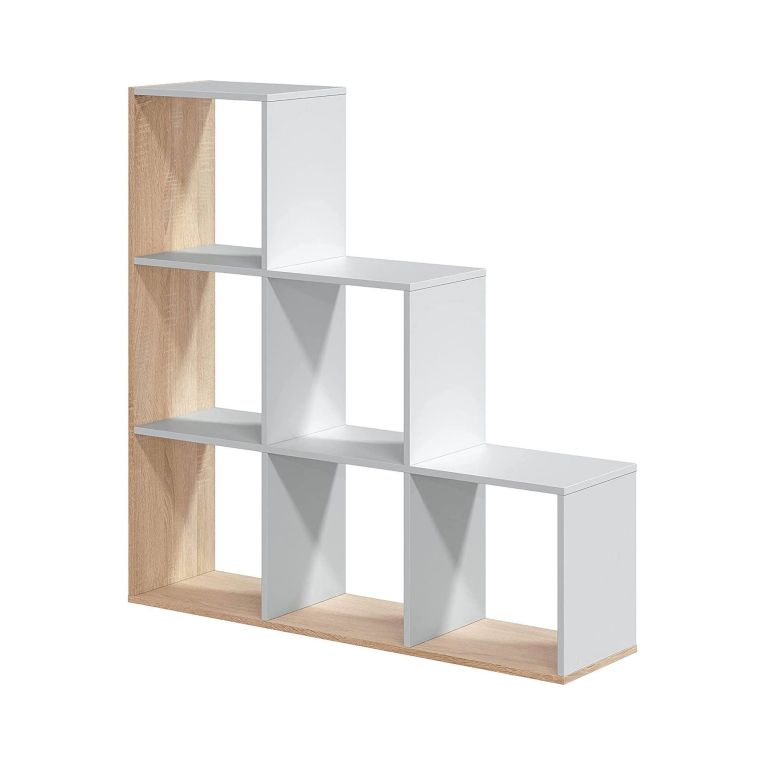Libreria aperta bianca e rovere 108x110h cm - Abilu
