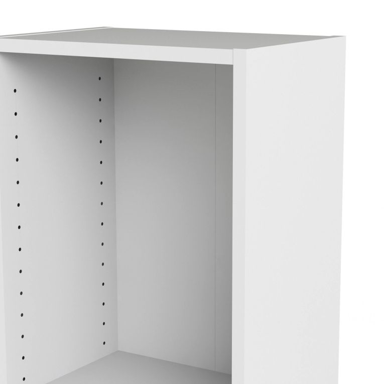 Libreria Axelle, Scaffale da ufficio, Mobile portalibri, Biblioteca, 41x27 h203 cm, Bianco