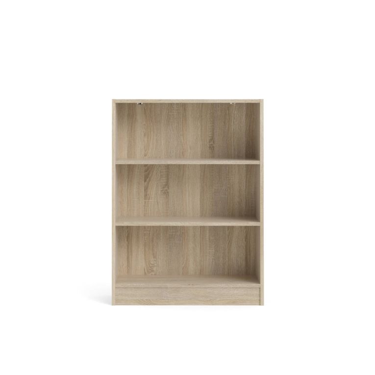 Libreria Azenor, Scaffale da ufficio, Mobile portalibri, Biblioteca, 79x27 h107 cm, Quercia