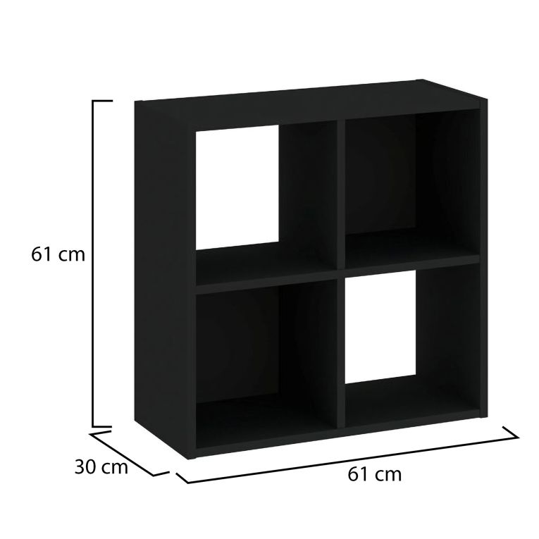 Libreria Beige 2 Ripiani Installazione a Terra 61x30x61h cm, Struttura Verticale - Liha