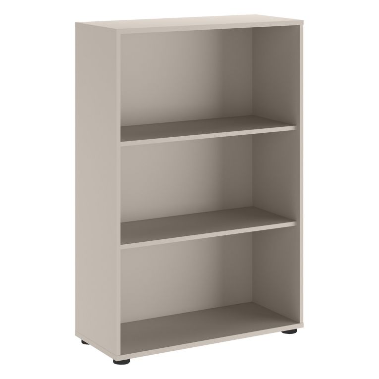 Libreria Beige 2 Ripiani Installazione a Terra 79x34x118h cm, - Leporano