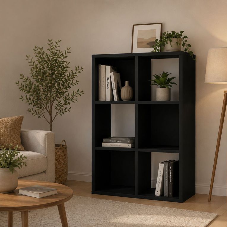 Libreria Beige 4 Ripiani Installazione a Terra 61x30x91h cm, Struttura Verticale - Lifasa