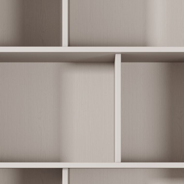 Libreria Beige oro 2 Cassetti 4 Ripiani 88x38x194h cm, con Piedini - Kabavasi