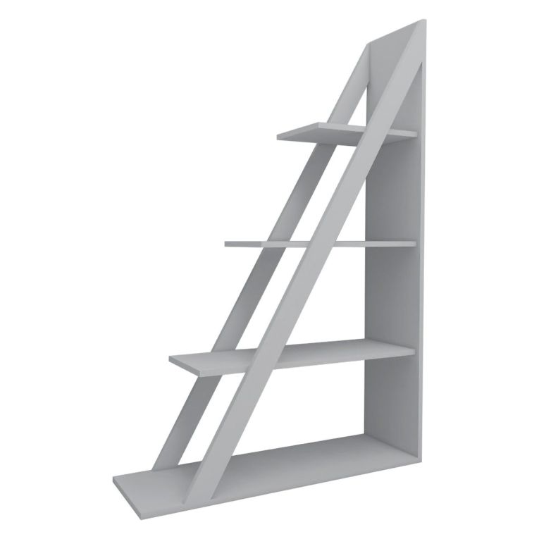 Libreria Bianco 3 Ripiani Installazione Libera 100x30x150h cm, Struttura Verticale - Camaiore