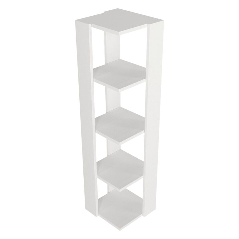 Libreria Bianco 3 Ripiani Installazione Libera 31x33x120h cm, Struttura Verticale - Clivio
