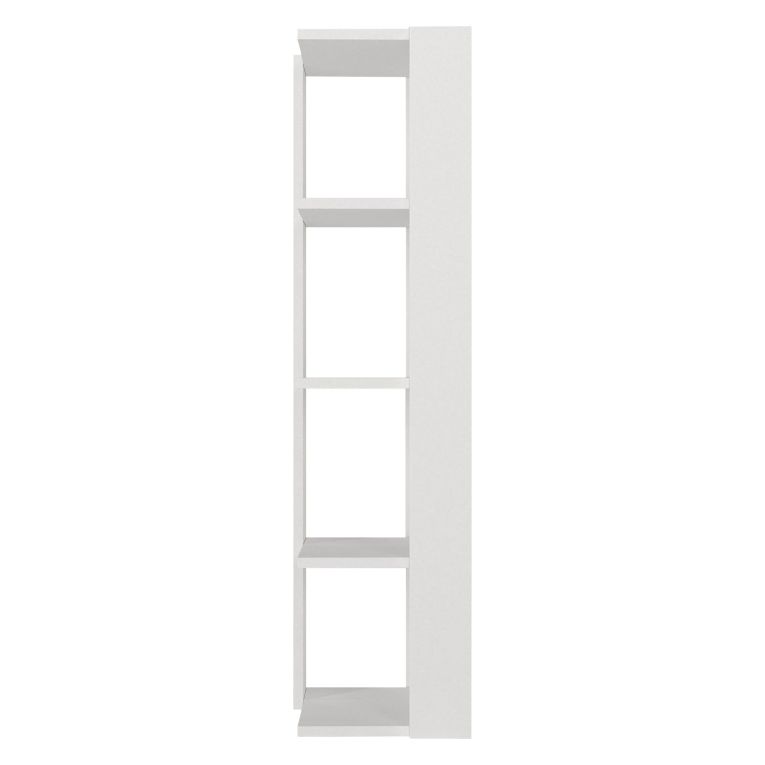Libreria Bianco 3 Ripiani Installazione Libera 31x33x120h cm, Struttura Verticale - Clivio