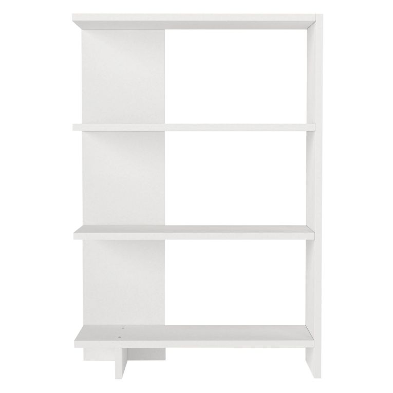 Libreria Bianco 3 Ripiani Installazione Libera 62x24x90h cm, Struttura Verticale - Pigna