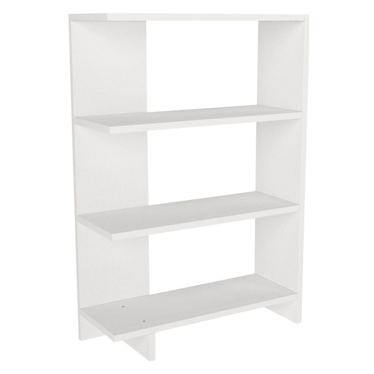 Libreria Bianco 3 Ripiani Installazione Libera 62x24x90h cm, Struttura Verticale - Pigna