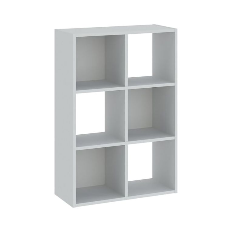 Libreria Bianco 4 Ripiani Installazione a Terra 61x30x91h cm, Struttura Verticale - Lifasa