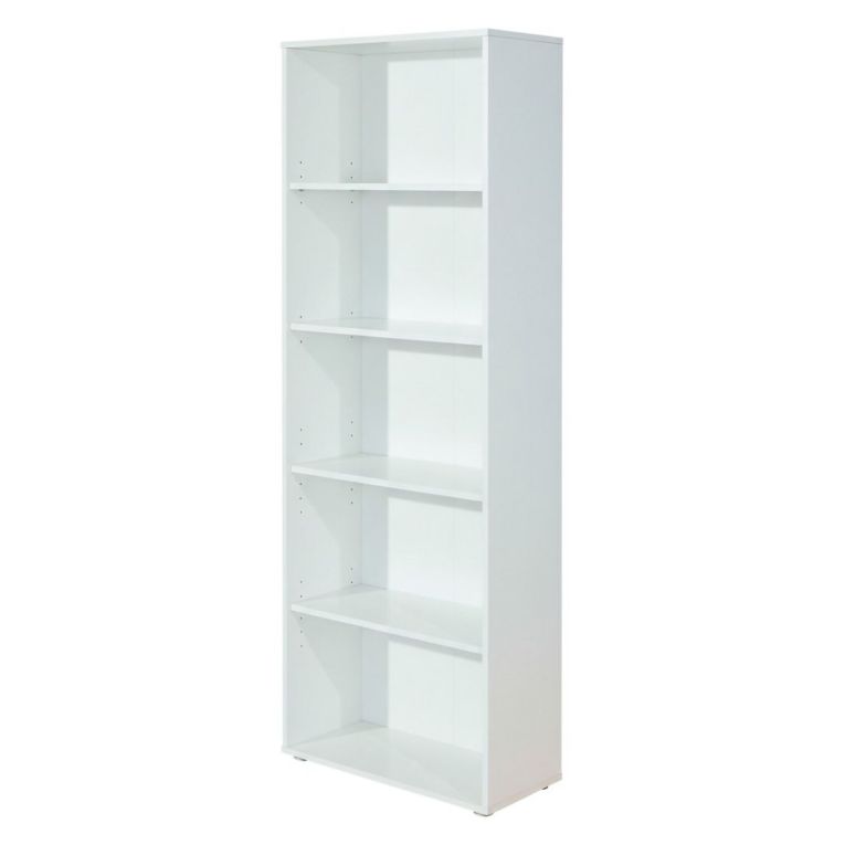 Libreria Bianco 4 Ripiani Struttura Verticale 60x30x180h cm, - Erba