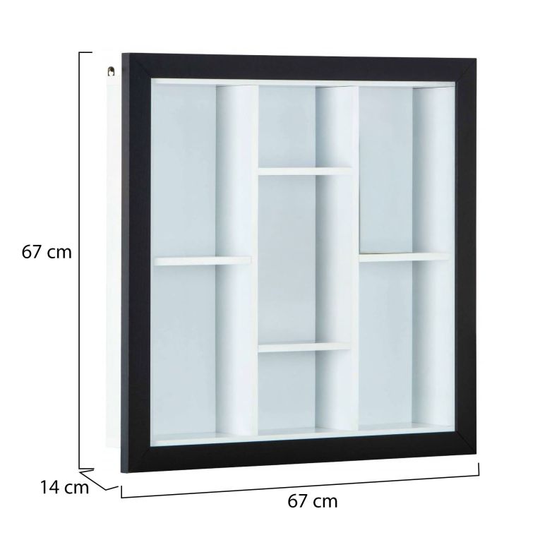Libreria Bianco 4 Ripiani Struttura Verticale 67x67x14h cm, - Tripi