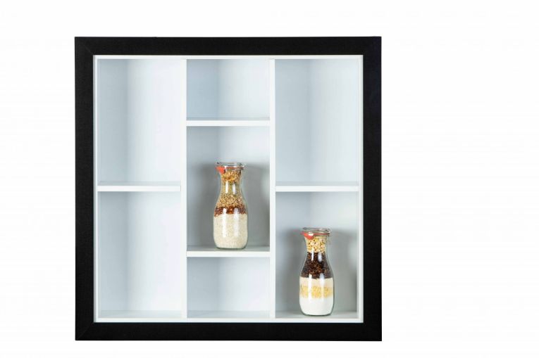 Libreria Bianco 4 Ripiani Struttura Verticale 67x67x14h cm, - Tripi