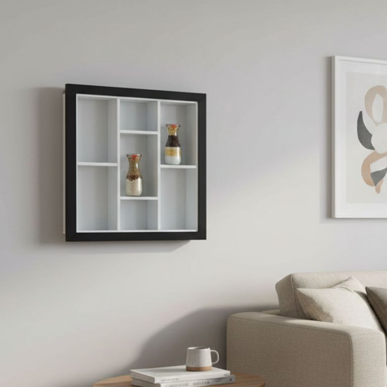 Libreria Bianco 4 Ripiani Struttura Verticale 67x67x14h cm, - Tripi