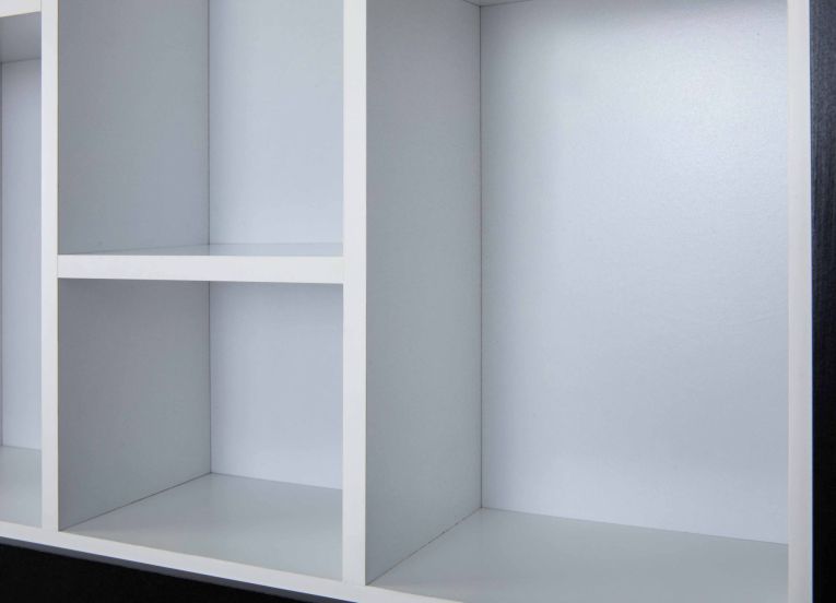 Libreria Bianco 4 Ripiani Struttura Verticale 67x67x14h cm, - Tripi