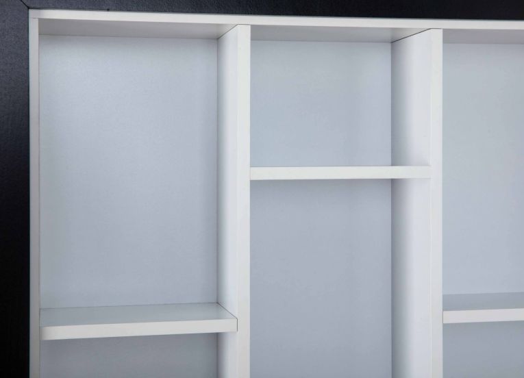 Libreria Bianco 4 Ripiani Struttura Verticale 67x67x14h cm, - Tripi