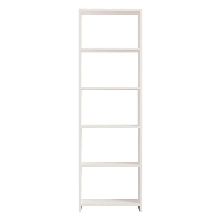 Libreria Bianco 5 Ripiani Installazione Libera 50x20x160h cm, Struttura Verticale - Piubega