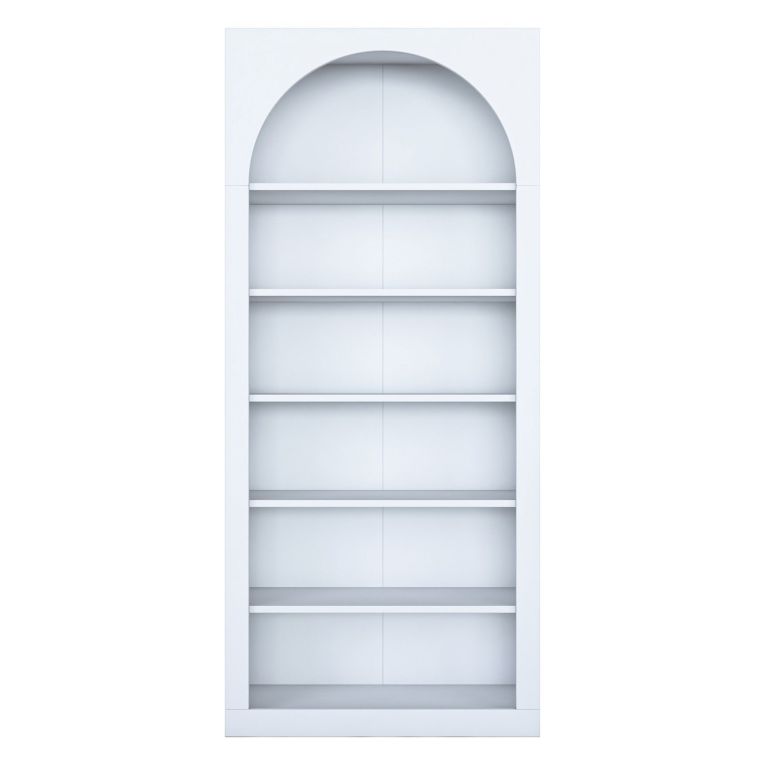 Libreria Bianco 5 Ripiani Installazione Libera 80x32x180h cm, Struttura Verticale - Vas