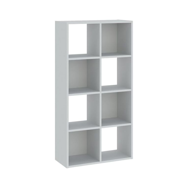 Libreria Bianco 6 Ripiani Installazione a Terra 61x30x121h cm, Struttura Verticale - Lifatila