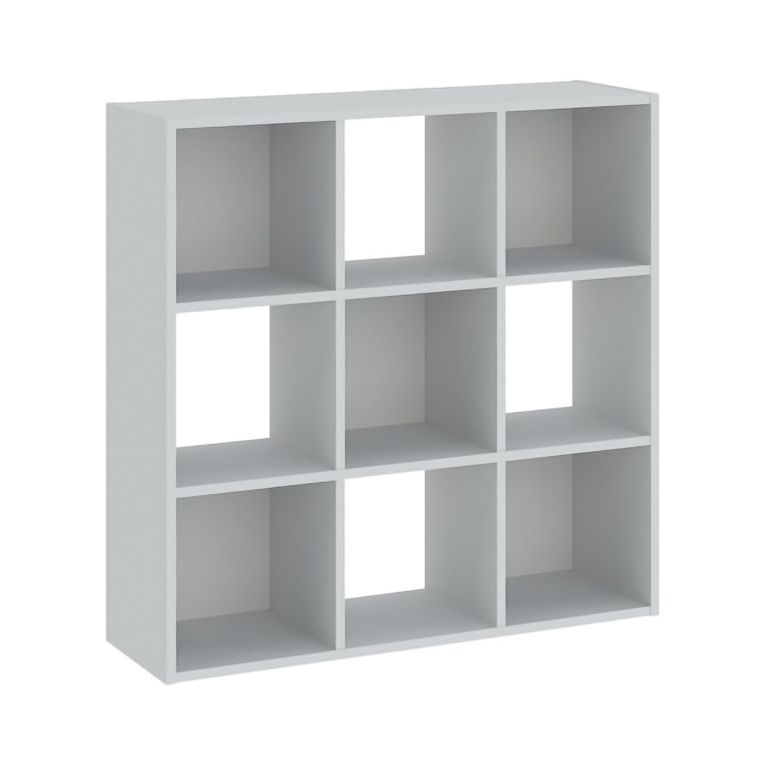 Libreria Bianco 6 Ripiani Installazione a Terra 91x30x91h cm, Struttura Verticale - Liga