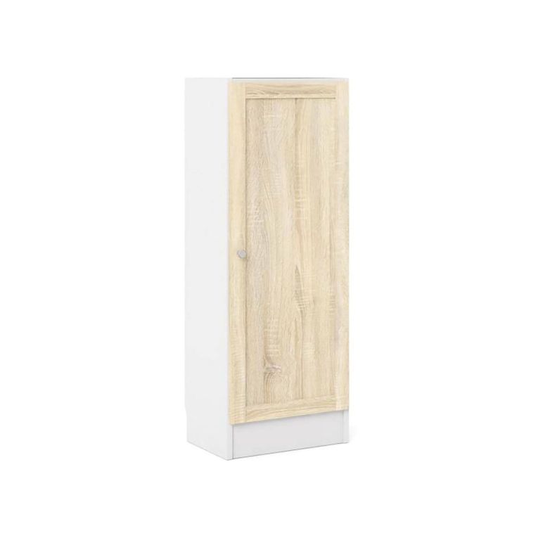 Libreria Bianco Marrone Quercia Cassetti 2 Ripiani 41x28x107h cm, - Amedee