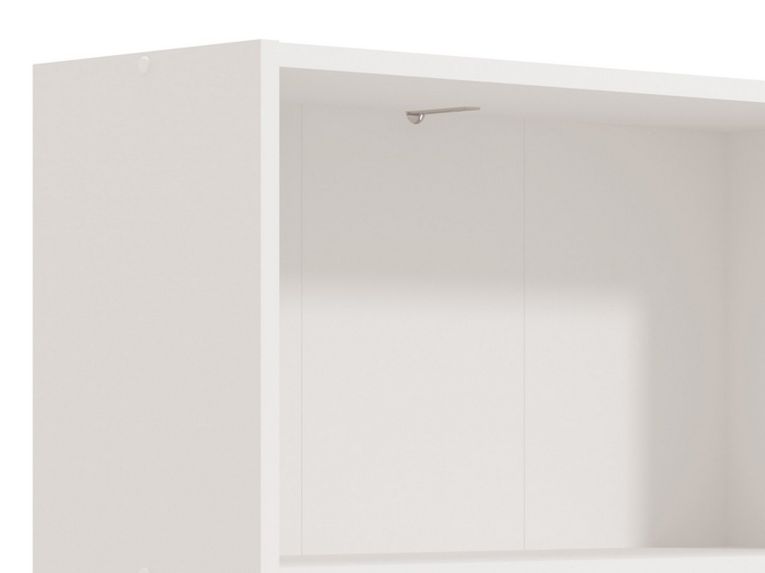 Libreria Bianco Opaco 4 Ripiani Installazione a Terra 70x24.5x176.5h cm, Sfumatura Colore Struttura Opaco - Urgnano