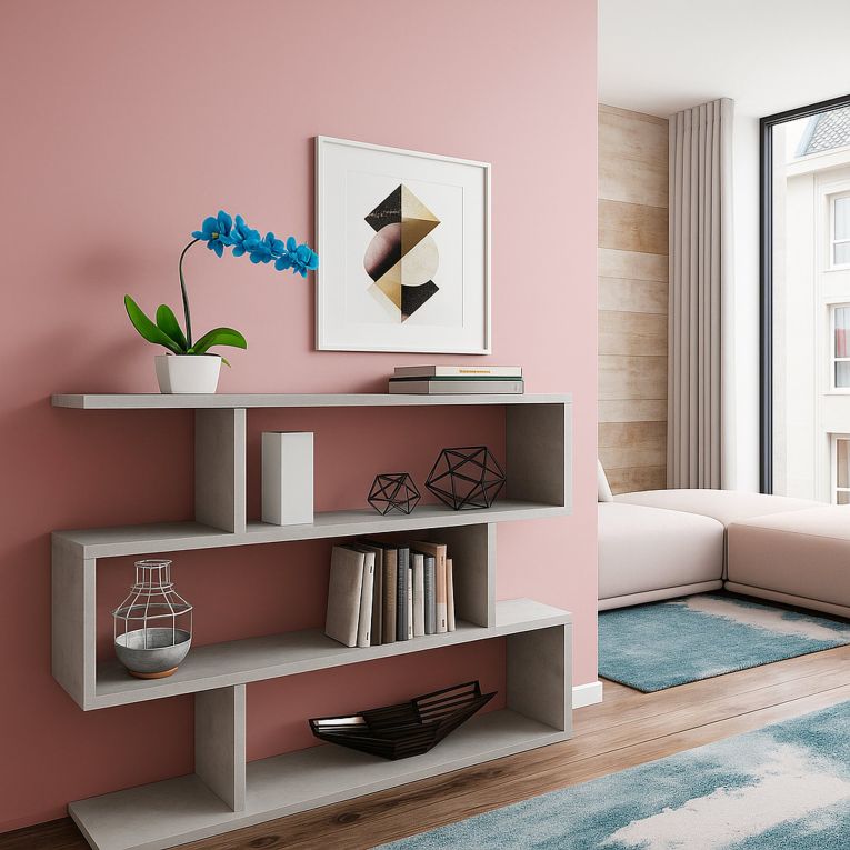 Libreria bifacciale cemento 110x97h cm - Amerigo